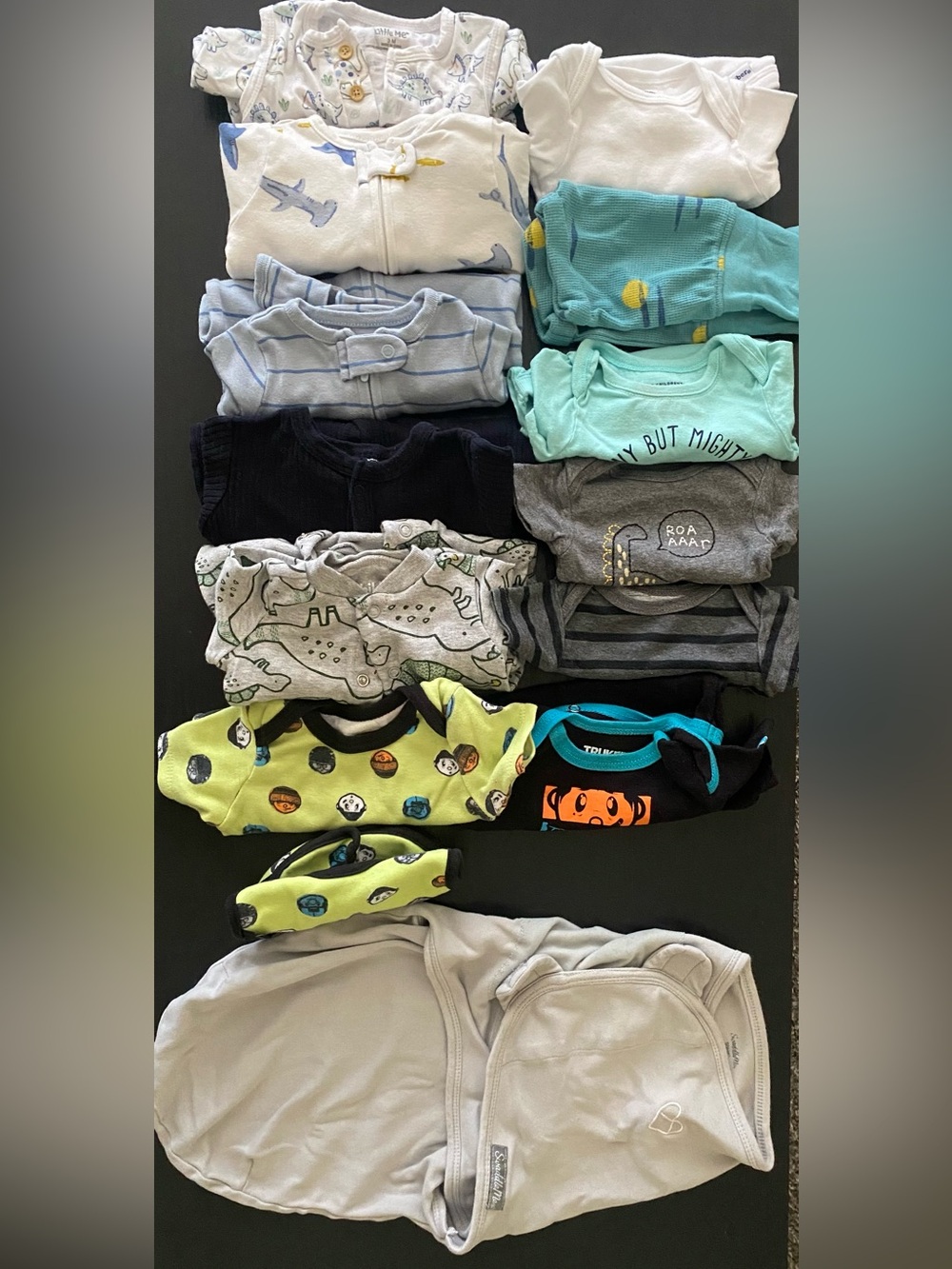 Mixed Baby Bundle - Neutral & Teal Greens, Gray, Black